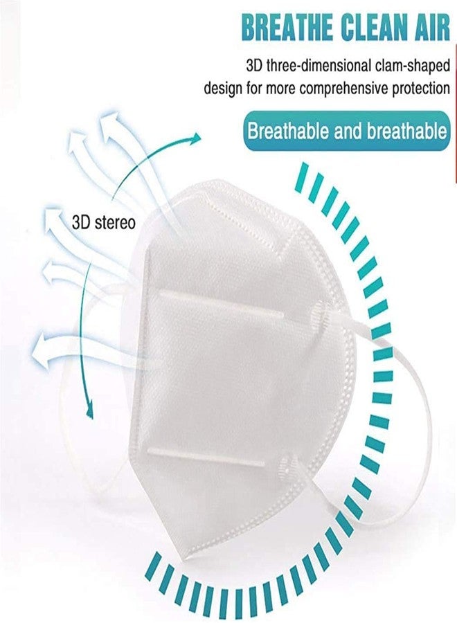 CUFF- SHIELD n95 disposable respirator face mask (pack of 24, White, inbuilt filter, non woven fabric) for unisex - Image 3